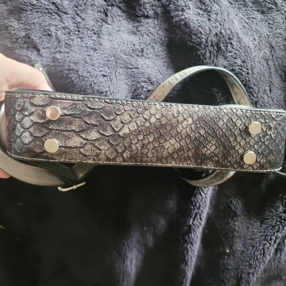 Celine Dion Black and Grey Shoulder Purse - Picture 4 of 5